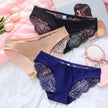 Women's Seamless Lace Briefs – Breathable Cotton Comfort (1 Pair)