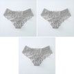 3-Pack Women's Seamless Lace Briefs – Breathable Mid-Waist Comfort