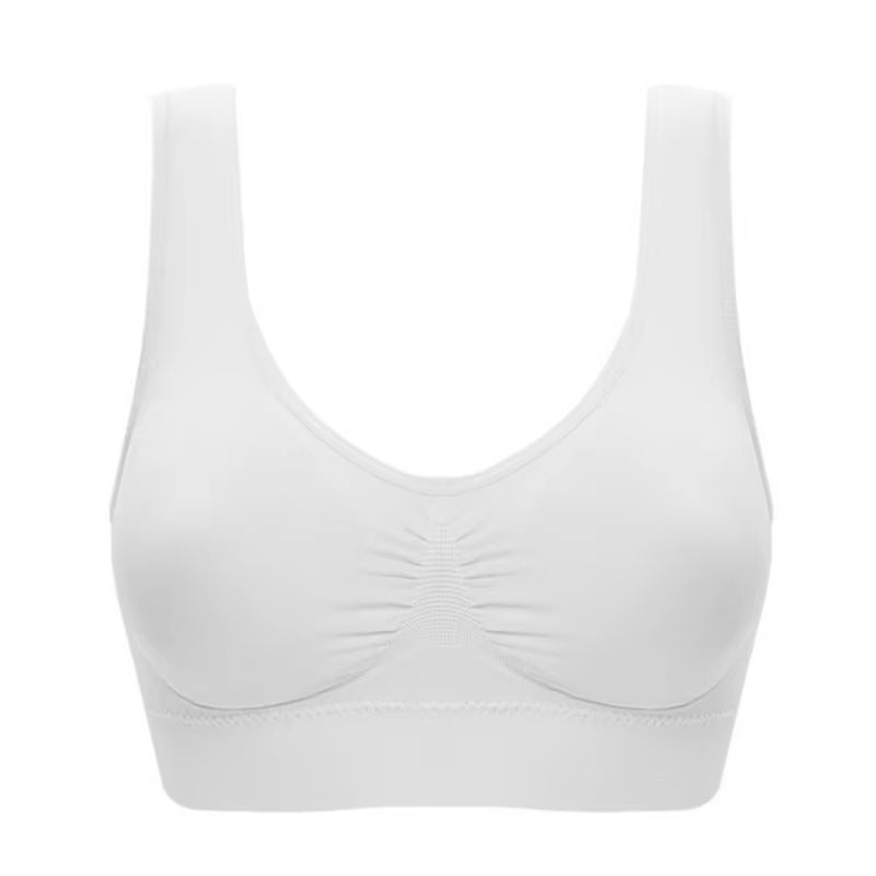 Large Women'S Single-Layer No Pad Sports Bra Yoga Running Fitness Top Breathable Seamless Workout Bralette