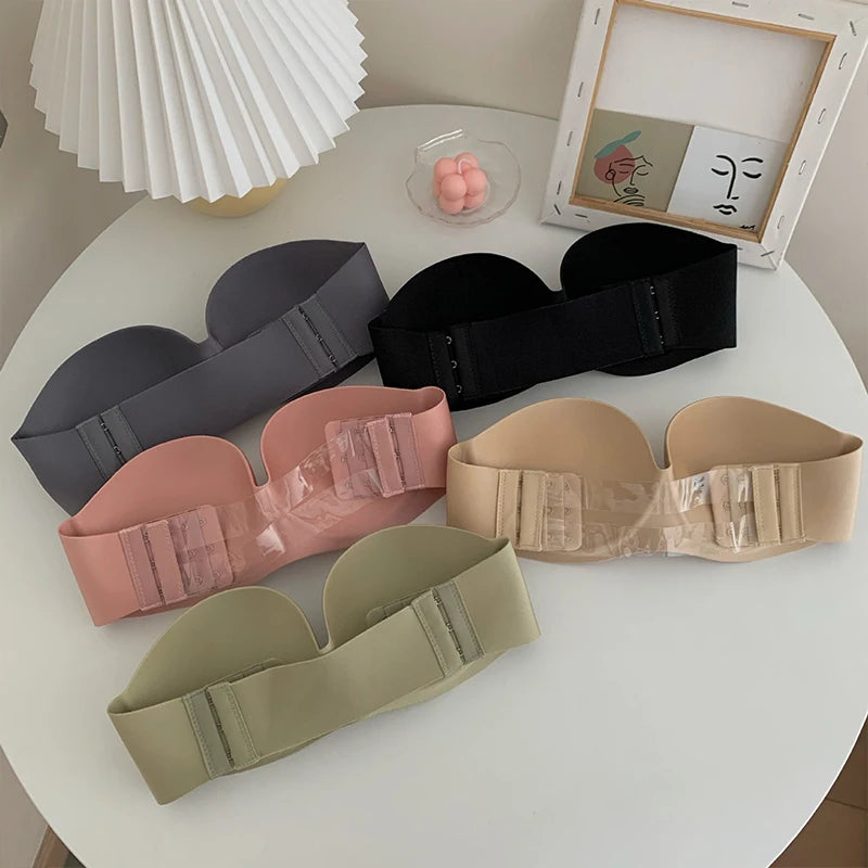 Front Closure Sexy Push up Bra Women Invisible Bras Underwear Lingerie for Female Brassiere Strapless Seamless Bralette