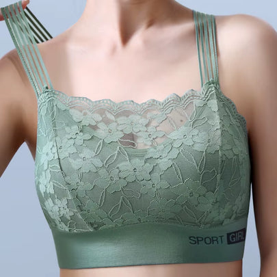 Sexy Lace Seamless Large Size Women'S Bra Comfortable Breathable Sports Beauty Back Vest Sleep Gathered Wrapped Chest Tube Top