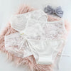 4Pieces/Lot Women Panties Cotton Sexy Lace Underpants Black White Gray 3Colors Bow-Knot Briefs Girls Soft Knickers