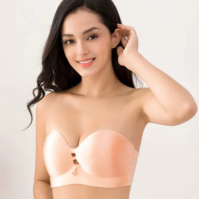 Plus Size Sexy Seamless Bra for Women Lingerie Push up Brassiere C D E F Cup Wedding Dress Wireless Bralette Insivible Underwear